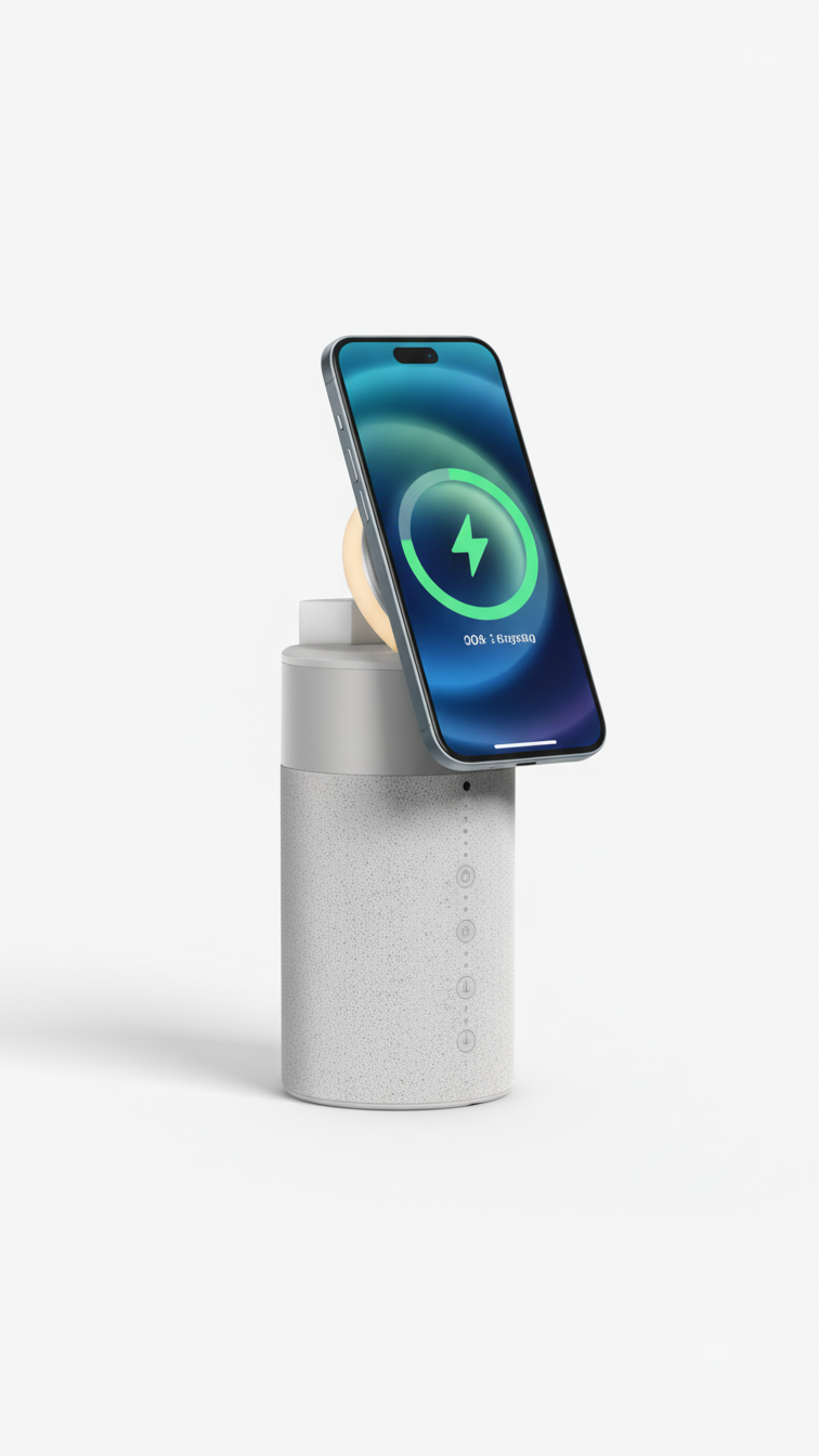 3-in-1 Wireless Charging Desk Lamp with Pen Holder & Phone Stand