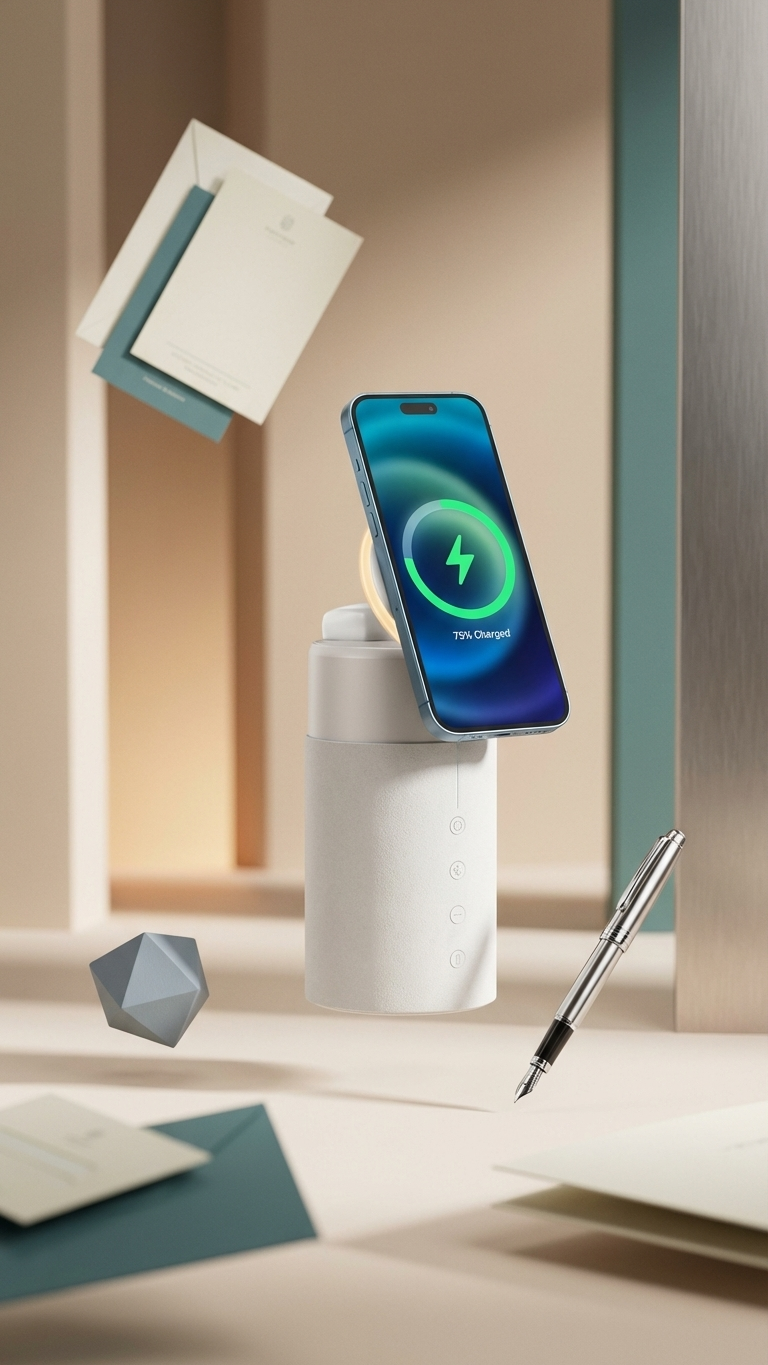 3-in-1 Wireless Charging Desk Lamp with Pen Holder & Phone Stand