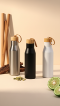 304 Stainless Steel Vacuum Bottle with Handle – 500ml Hot & Cold Flask