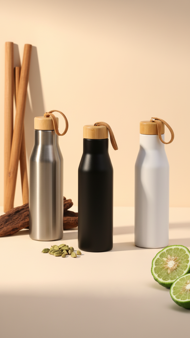 304 Stainless Steel Vacuum Bottle with Handle – 500ml Hot & Cold Flask