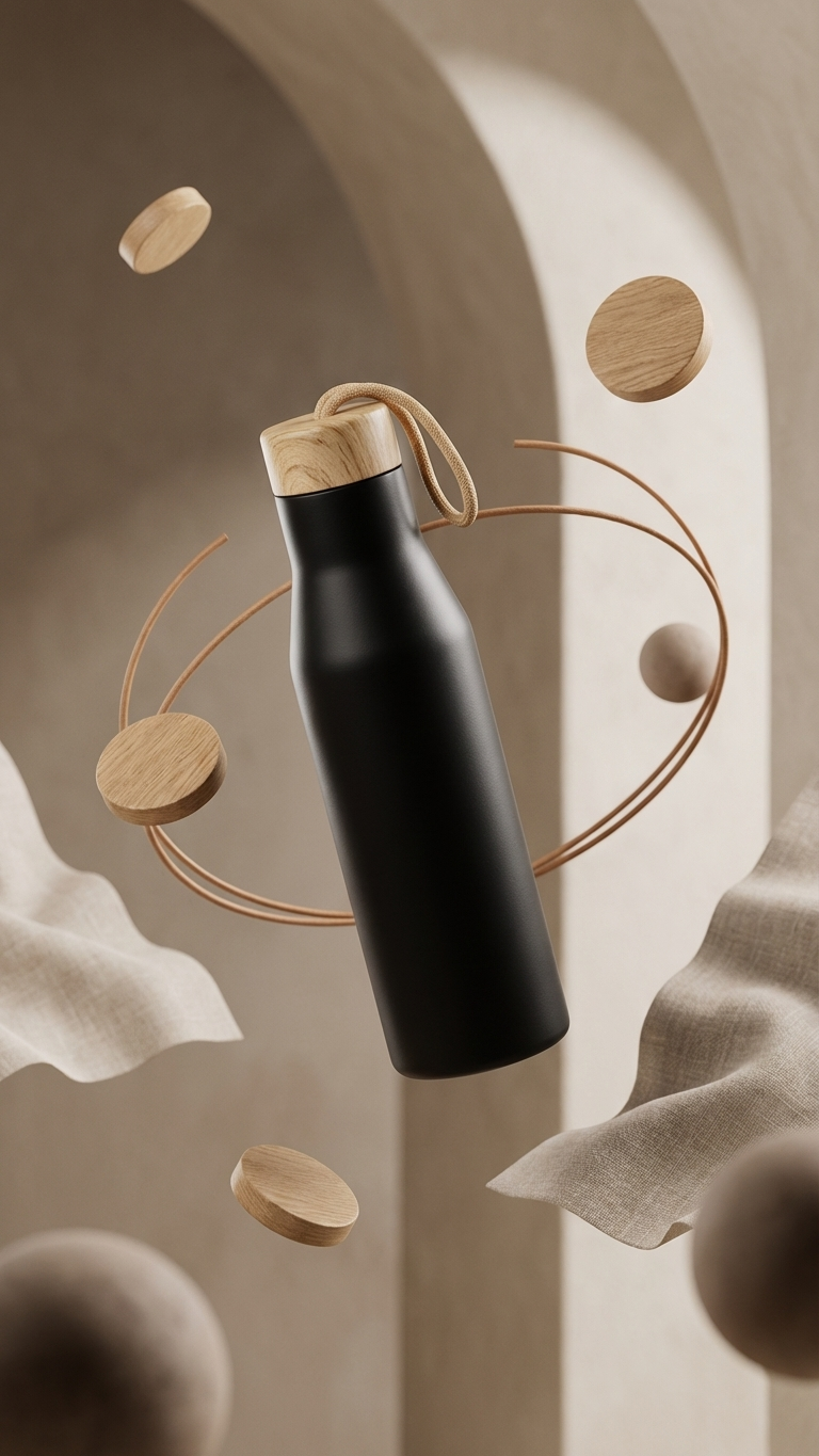 304 Stainless Steel Vacuum Bottle with Handle – 500ml Hot & Cold Flask