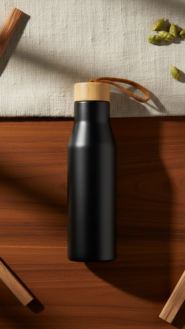 304 Stainless Steel Vacuum Bottle with Handle – 500ml Hot & Cold Flask