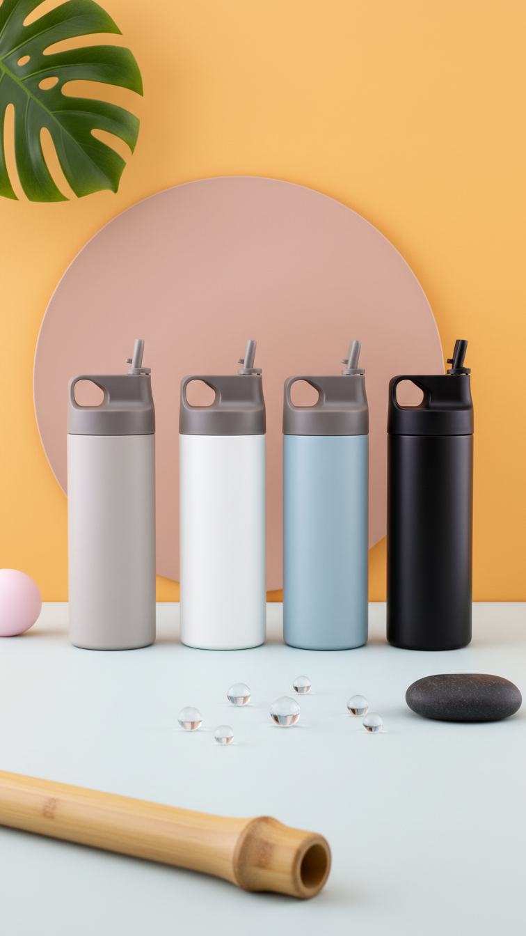 304 Stainless Steel Vacuum Bottle with Sipper Cap – 600ml