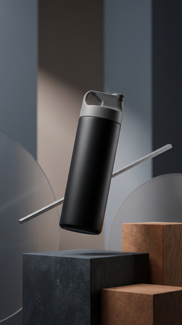 304 Stainless Steel Vacuum Bottle with Sipper Cap – 600ml