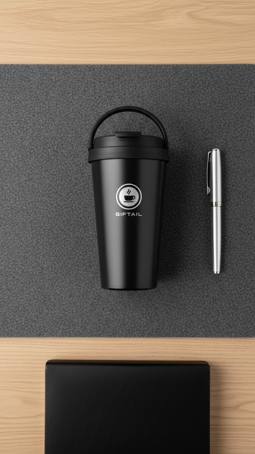 304 Stainless Steel Vacuum Mug with Handle – Insulated Travel Mug