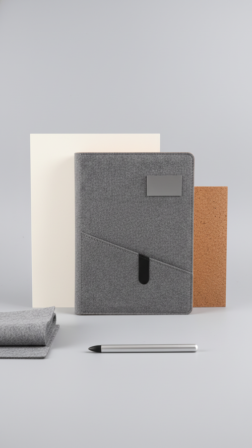 A5 Vegan Leather Notebook with Phone Pocket – Premium Executive Diary