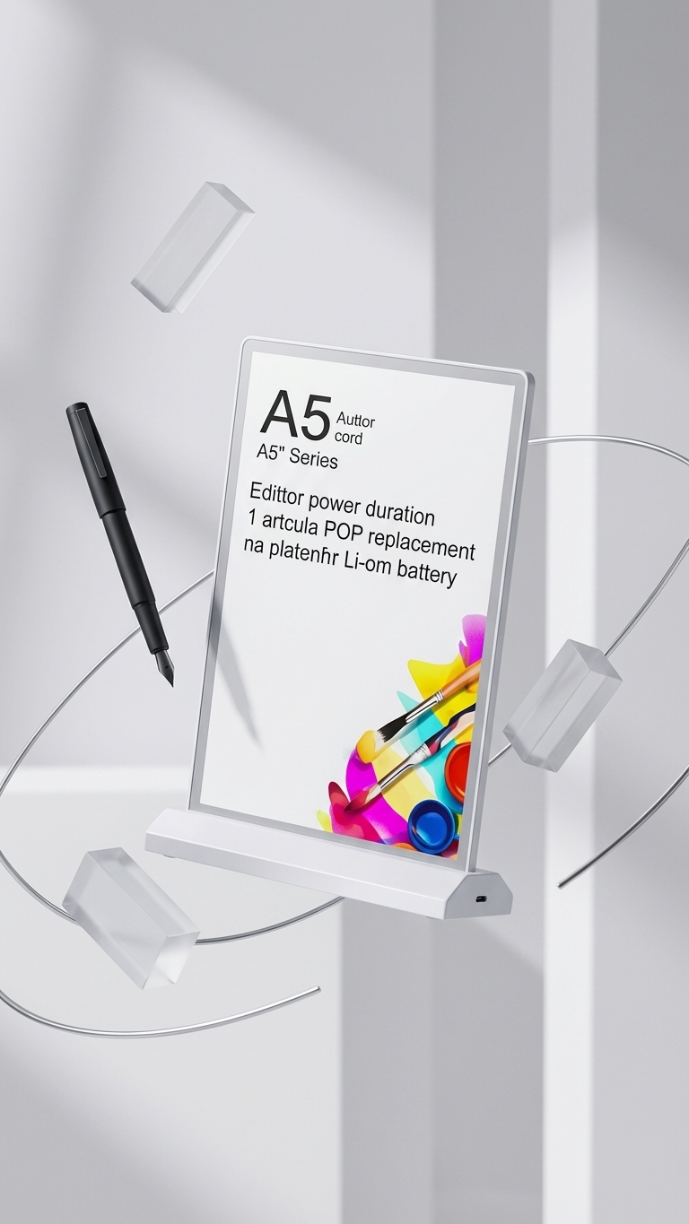 Acrylic A5 Table Menu Holder – Transparent Display Stand