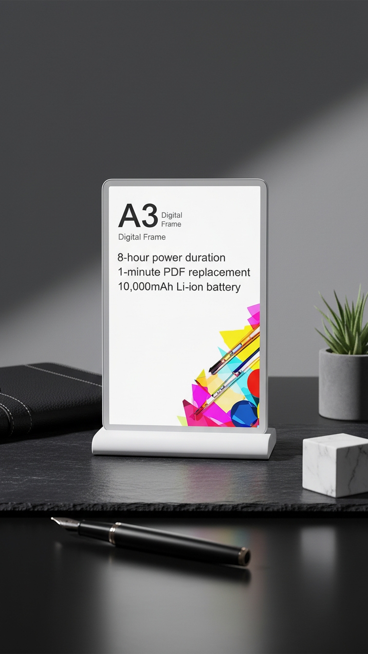 Acrylic Rectangle Table Menu Holder – A3 Display Stand