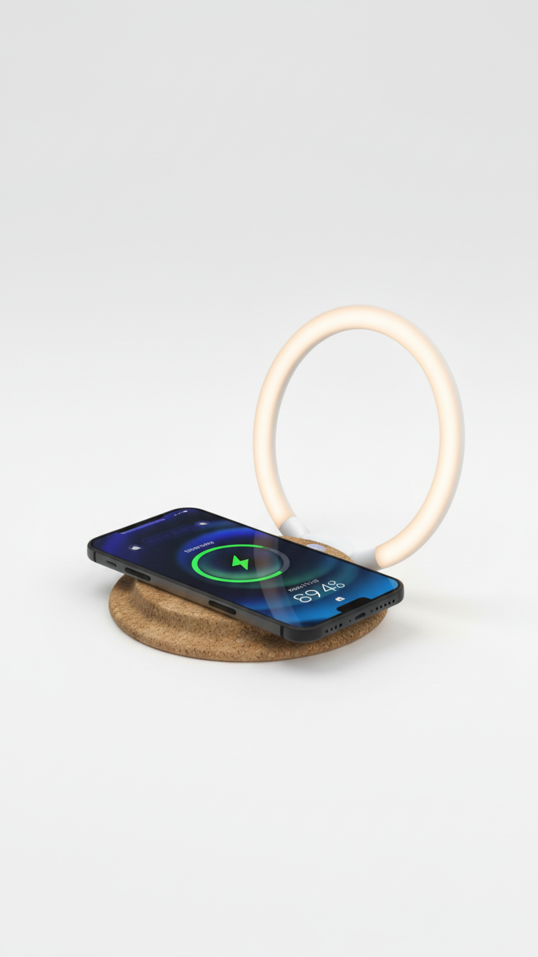 Bamboo 20W Wireless Charger – Eco-Friendly Fast Charging Pad