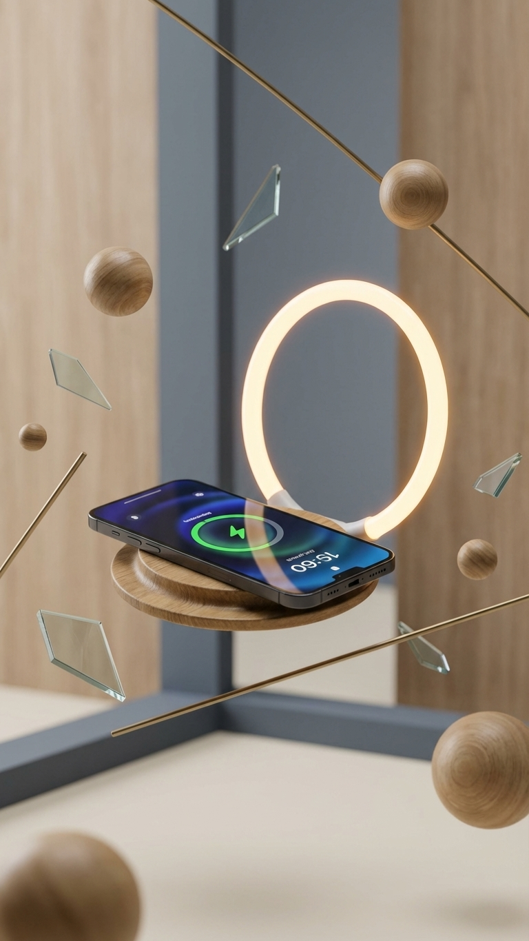 Bamboo 20W Wireless Charger – Eco-Friendly Fast Charging Pad