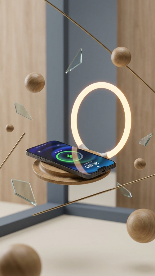 Bamboo 20W Wireless Charger – Eco-Friendly Fast Charging Pad