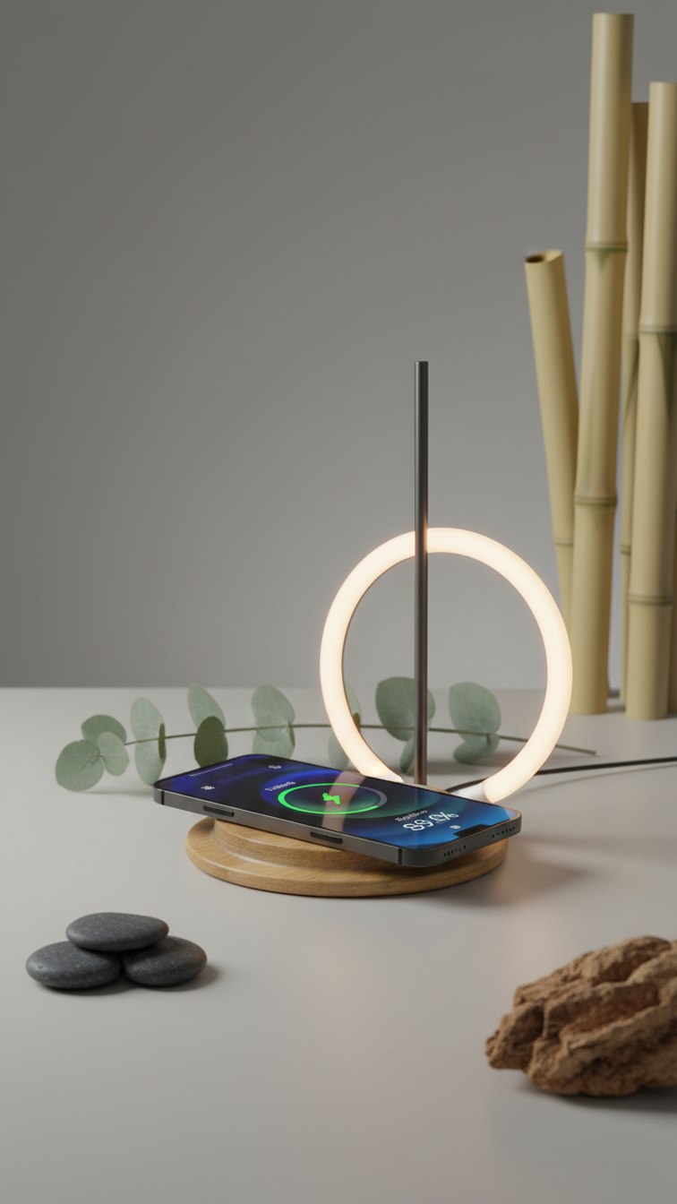 Bamboo 20W Wireless Charger – Eco-Friendly Fast Charging Pad