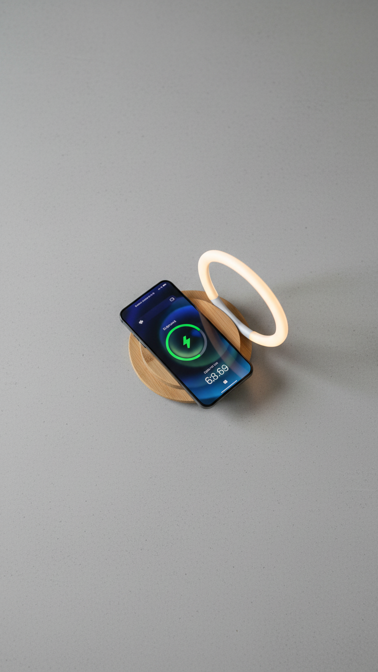 Bamboo 20W Wireless Charger – Eco-Friendly Fast Charging Pad