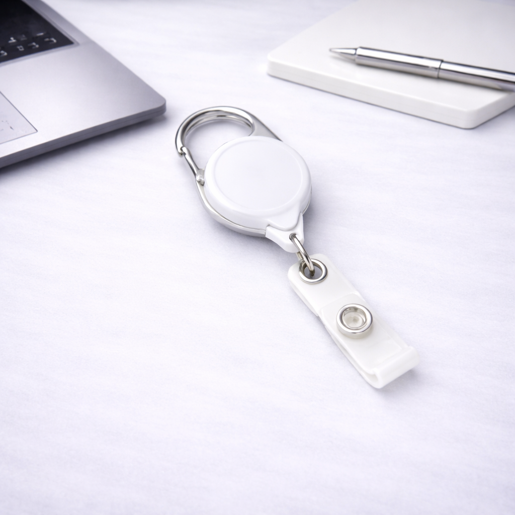 Carabiner Retractable Badge Reel – Heavy Duty ID Card Holder