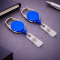 Carabiner Retractable Badge Reel with Vinyl Strap – Secure ID Card Holder