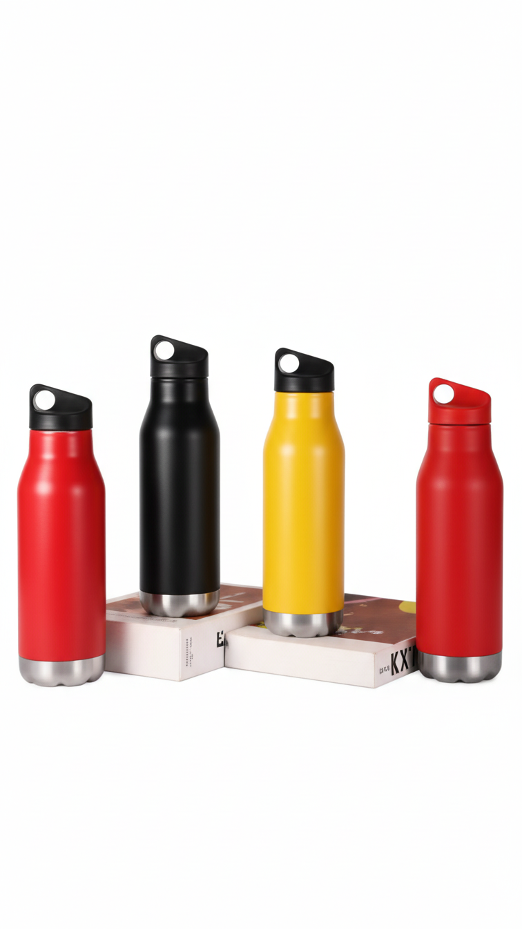 Double Wall Sports Water Bottle – 650ml Stainless Steel Flask