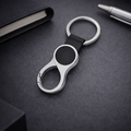 Dual Loop Metal Keychain – Premium Rotating Key Holder