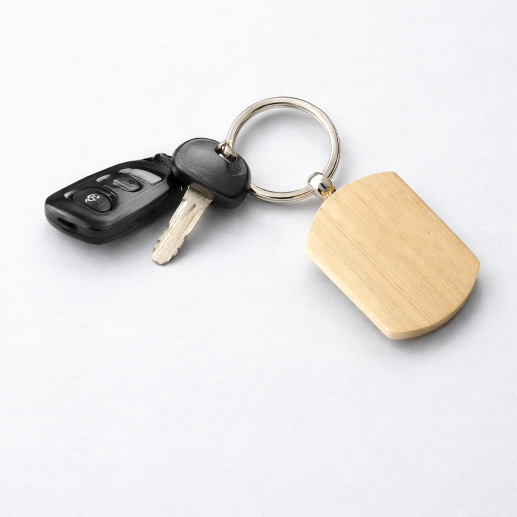 Eco Bamboo Wooden Keychain – Premium Corporate Gift Keyring