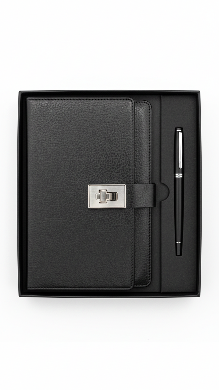 Executive Diary & Metal Pen Gift Set – Premium 2-in-1 Corporate Gift