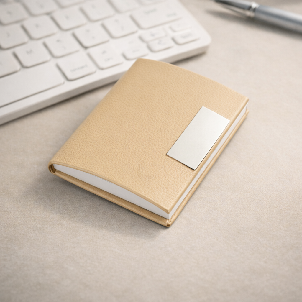 Executive Magnetic Card Holder – Premium PU Leather Business Card Organizer