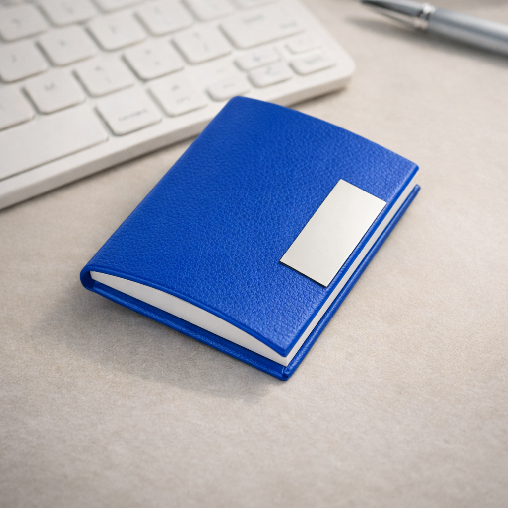 Executive Magnetic Card Holder – Premium PU Leather Business Card Organizer