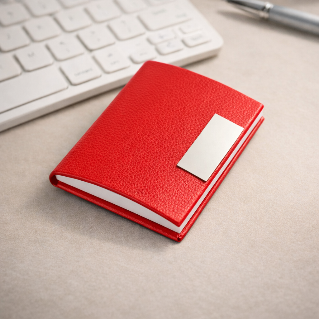 Executive Magnetic Card Holder – Premium PU Leather Business Card Organizer