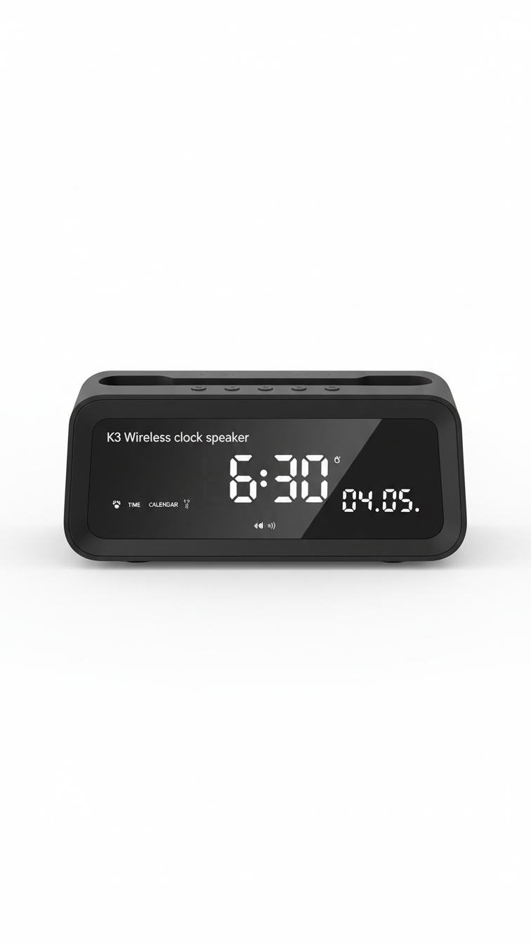 K3 Wireless Clock Bluetooth Speaker – Smart LED Desk Speaker