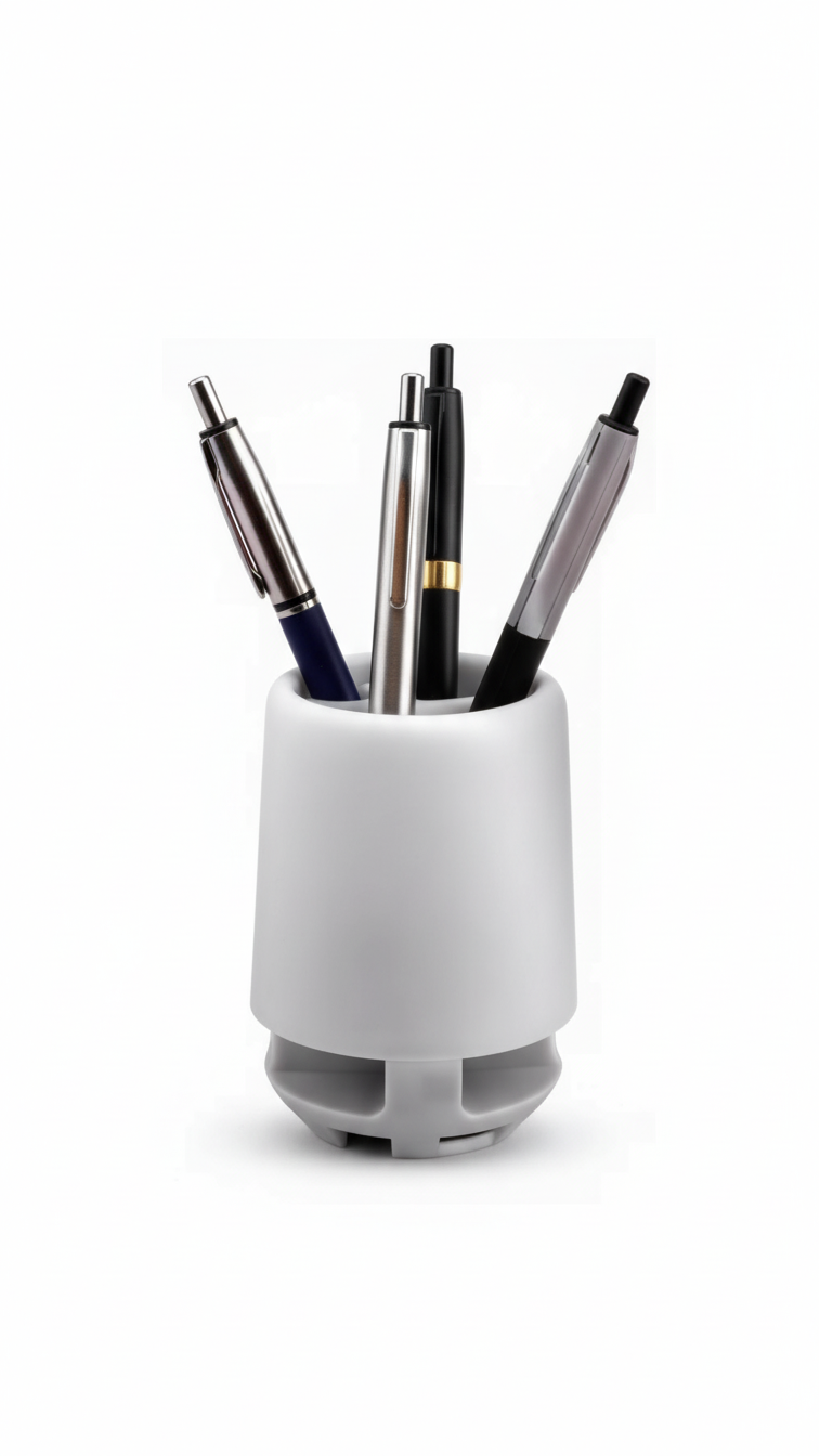 LED Night Light Pen Stand with Bluetooth Speaker