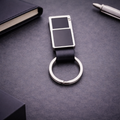 Modern Metal & Leather Hook Keychain – Premium Corporate Key Holder