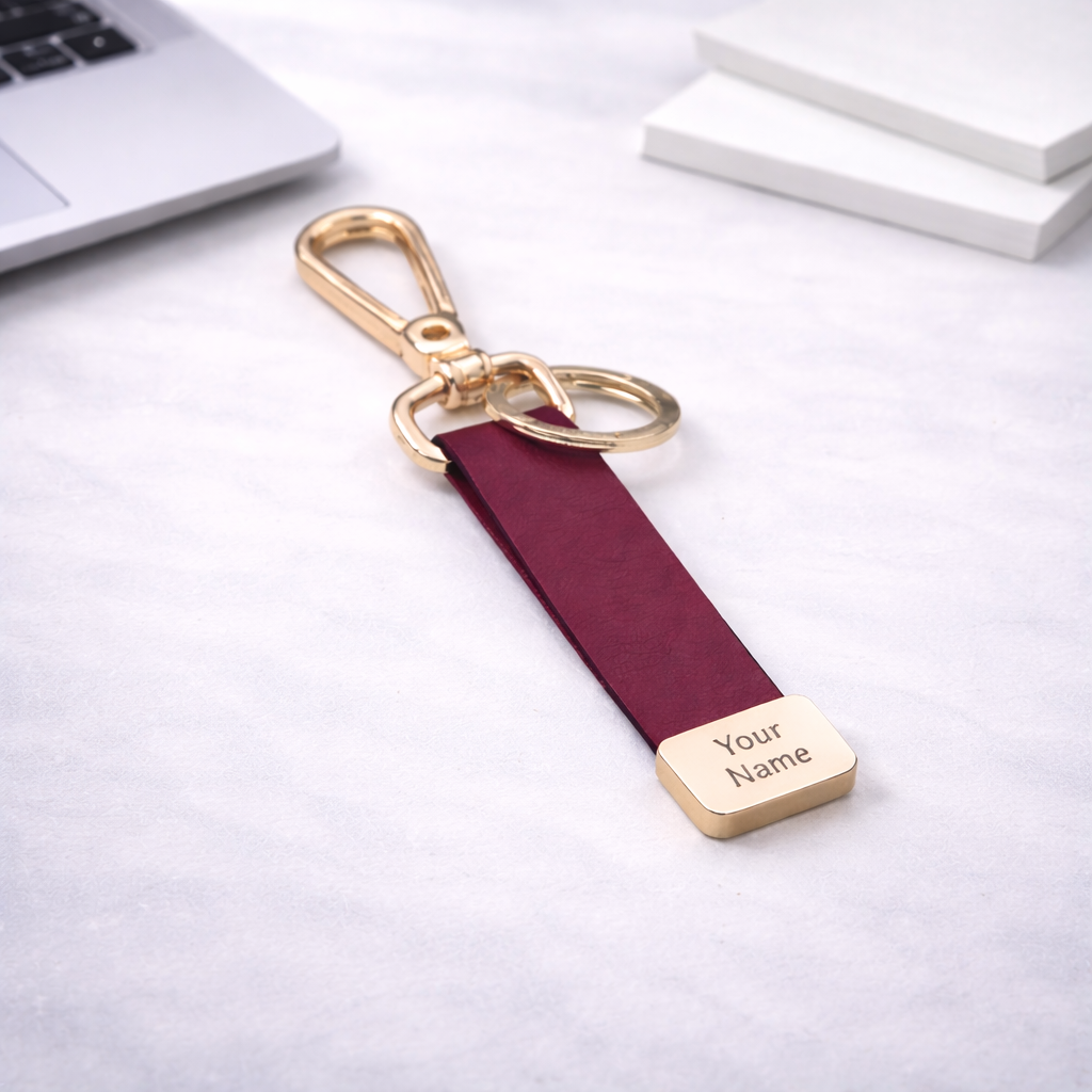 PU Leather & Metal Keychain – Premium Executive Keyring