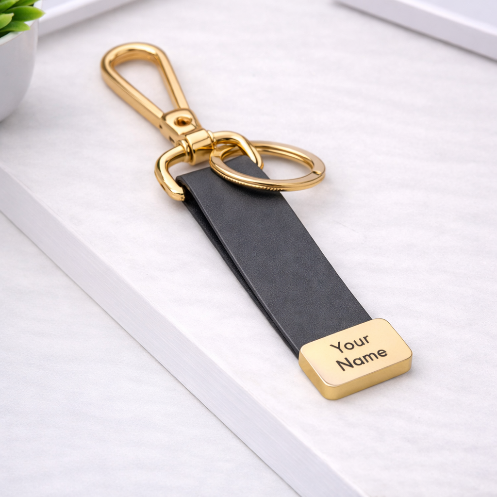 PU Leather & Metal Keychain – Premium Executive Keyring