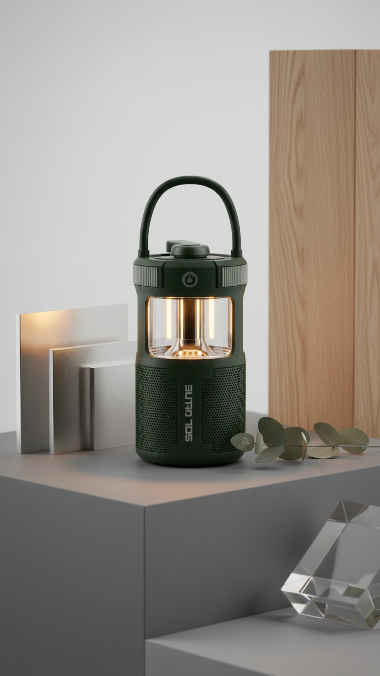 Portable LED Lantern Speaker Lamp – Premium Ambient Light & Bluetooth Speaker