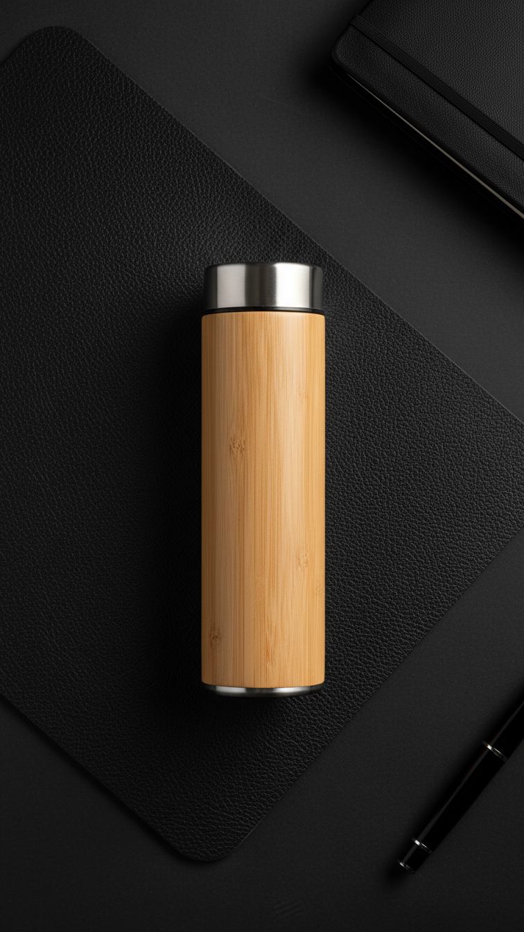 Premium Bamboo Thermos Bottle – 450ml Eco-Friendly Flask