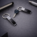 Premium Dual-Side Metal Keychain – Rectangular Custom Logo Key Holder