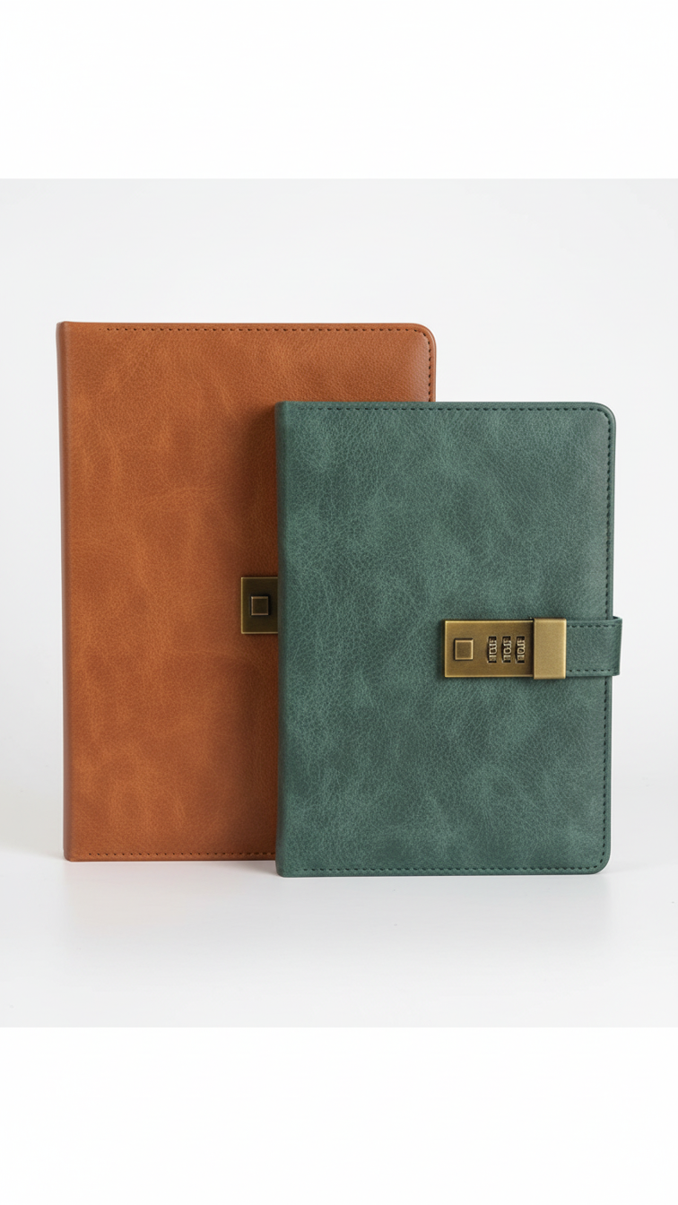 Premium Leather Bound Lock Diary – Executive Notebook