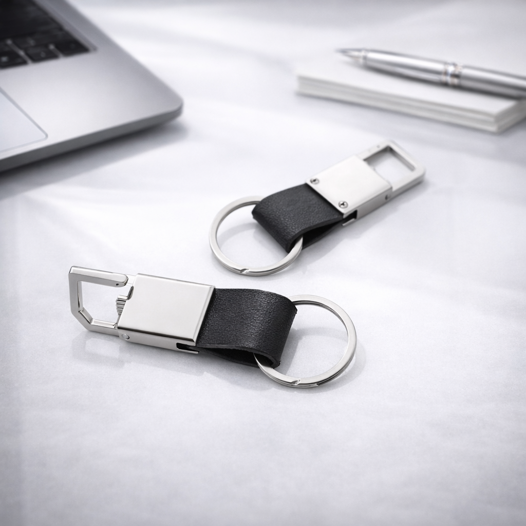 Premium Loop Strap Keychain – Metal Clip Corporate Key Holder