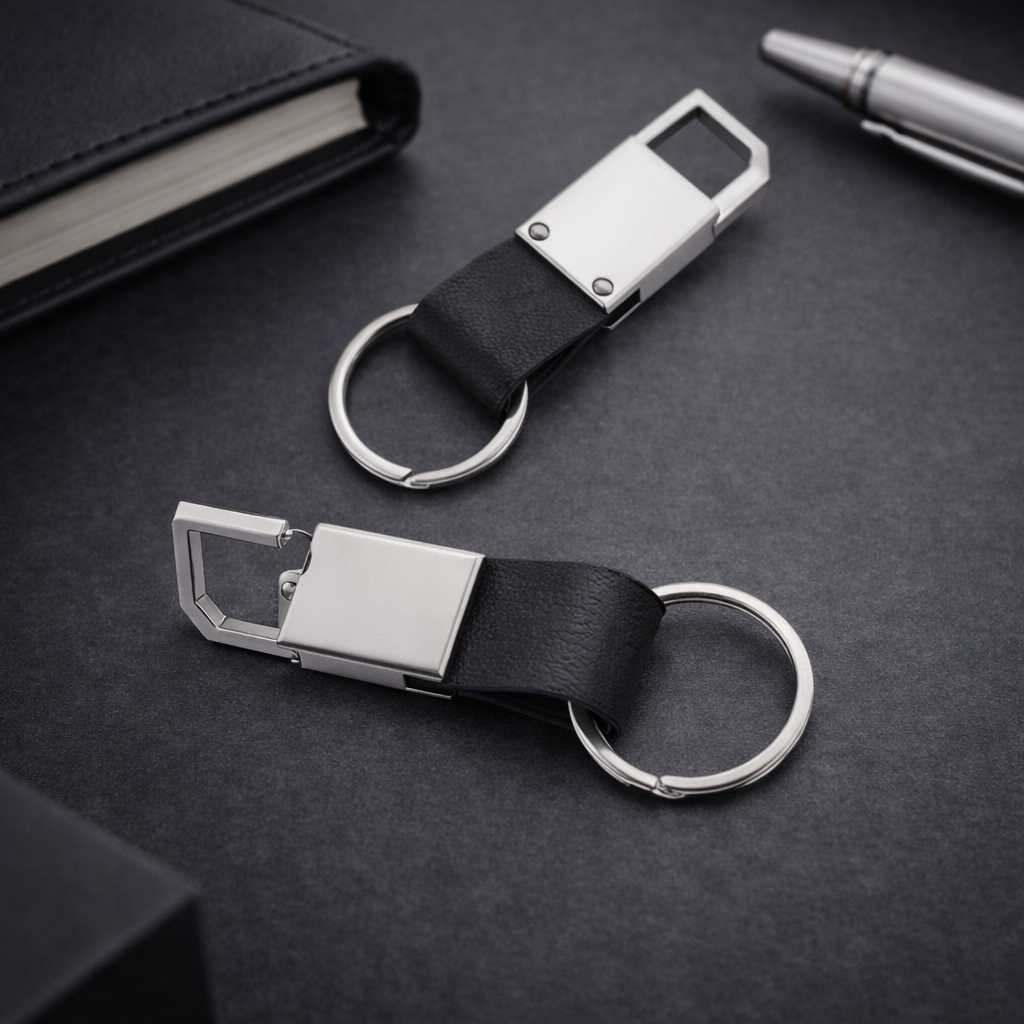 Premium Loop Strap Keychain – Metal Clip Corporate Key Holder
