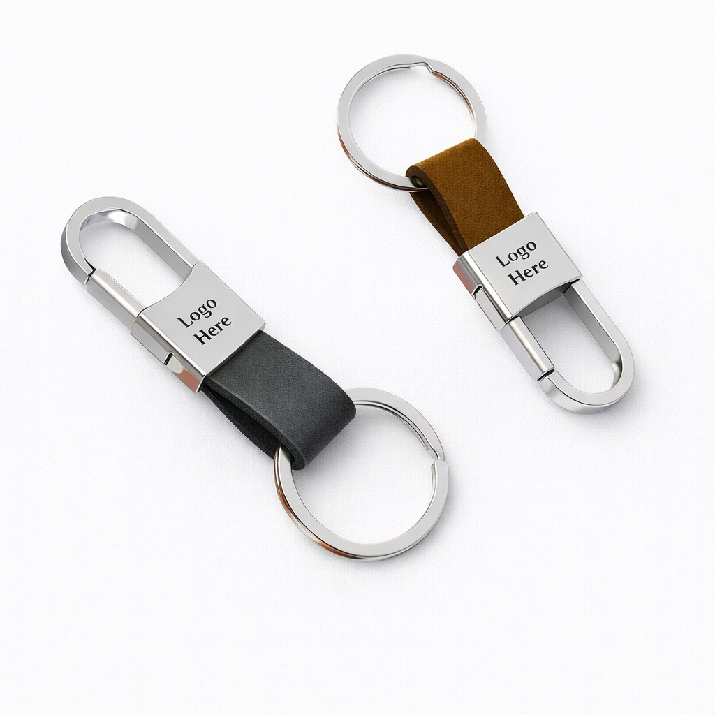 Premium Loop Strap Metal Keychain – Custom Logo Key Holder