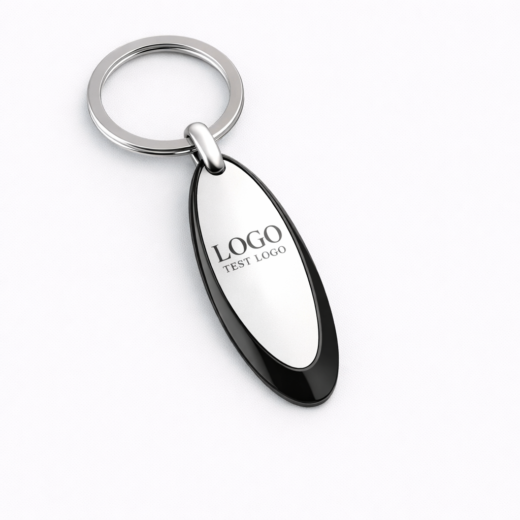 Premium Oval Metal Keychain – Custom Logo Corporate Key Holder