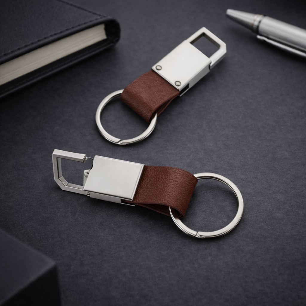 Premium Loop Strap Keychain – Metal Clip Corporate Key Holder