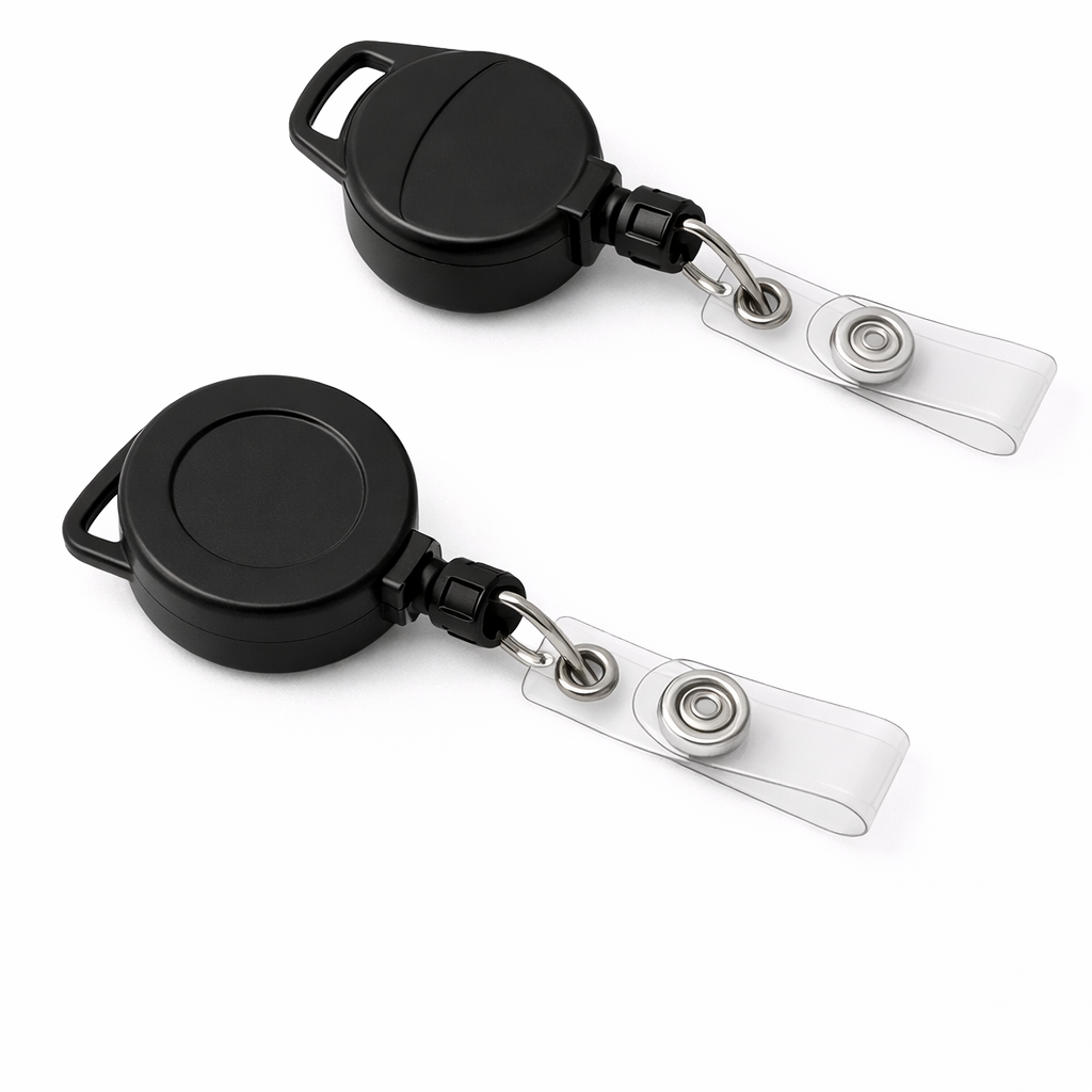 Retractable Badge Reel with Vinyl Strap – Heavy Duty ID Card Holder