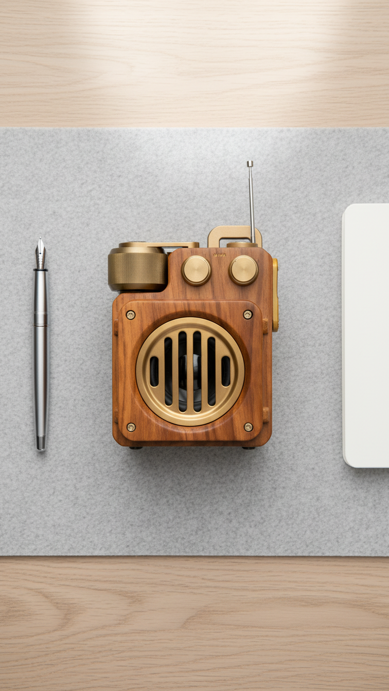 Retro Classic Wooden Bluetooth Speaker – Vintage Craft Audio Speaker