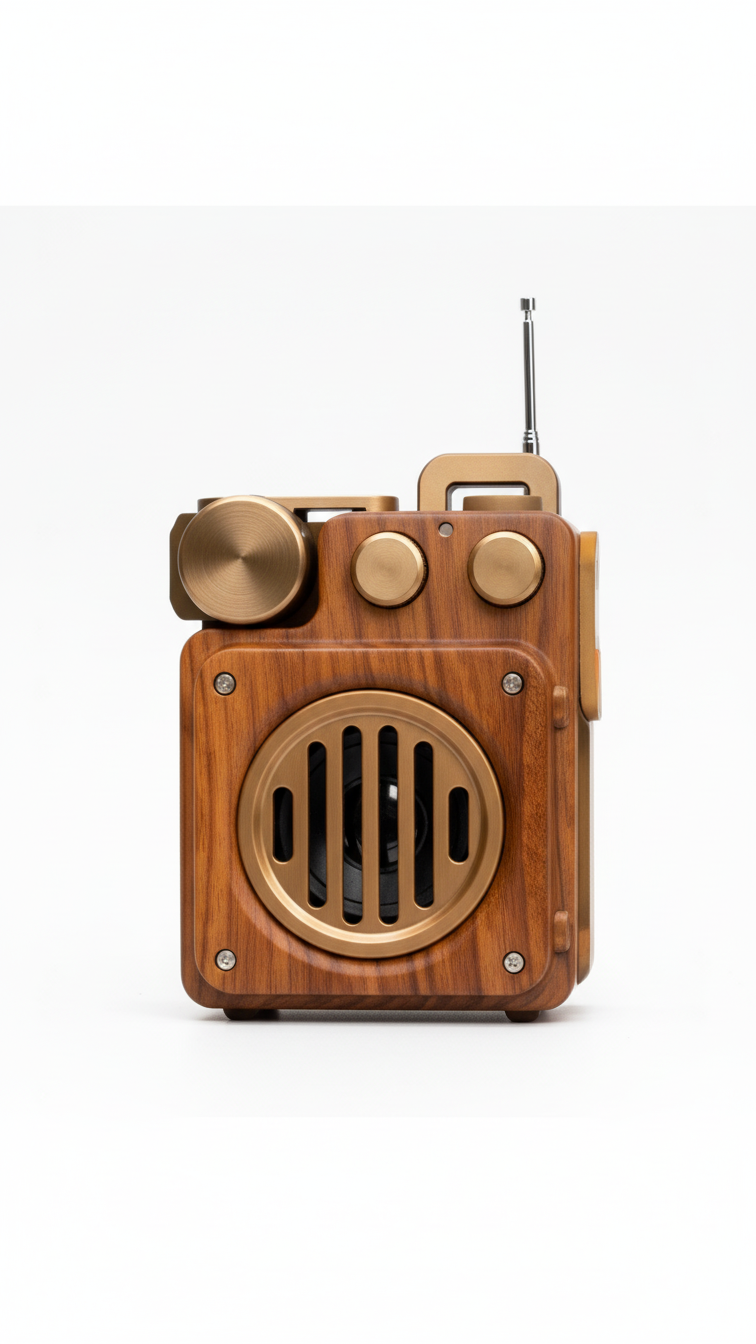 Retro Classic Wooden Bluetooth Speaker – Vintage Craft Audio Speaker