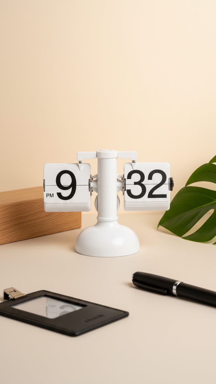 Retro Flip Down Desk Clock – Classic Mechanical Flip Clock