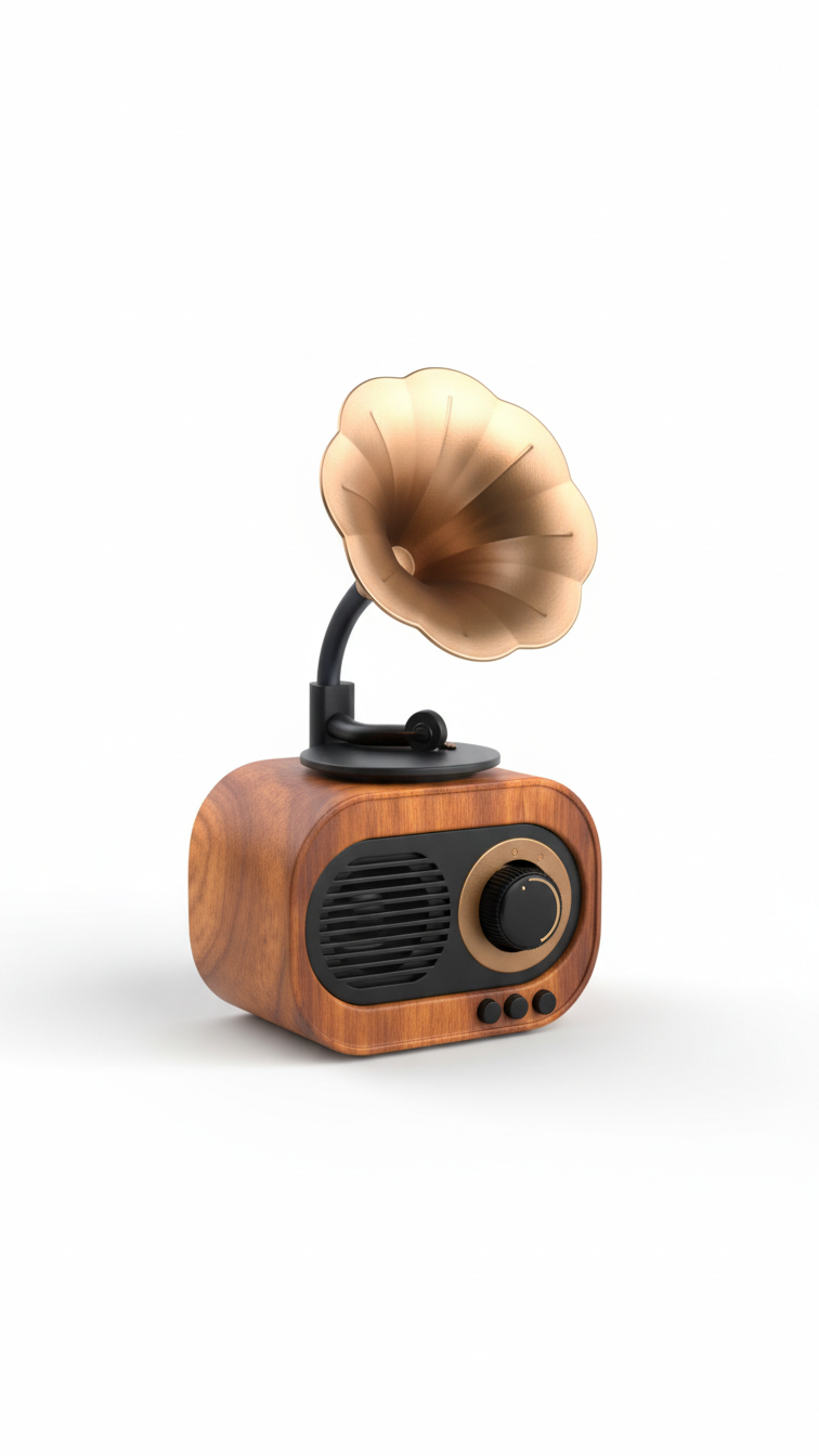 Retro Mini Radio Gramophone Bluetooth Speaker