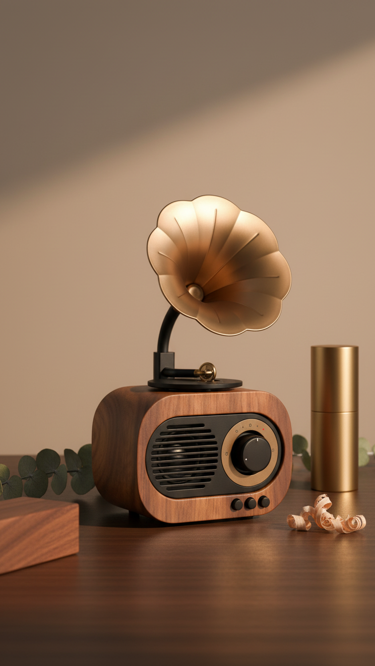 Retro Mini Radio Gramophone Bluetooth Speaker