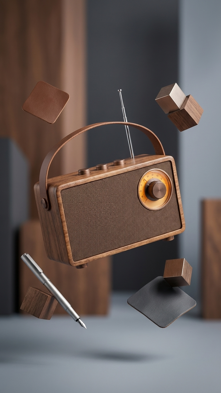 Retro Radio Style Bluetooth Speaker – Vintage Wireless Audio Speaker
