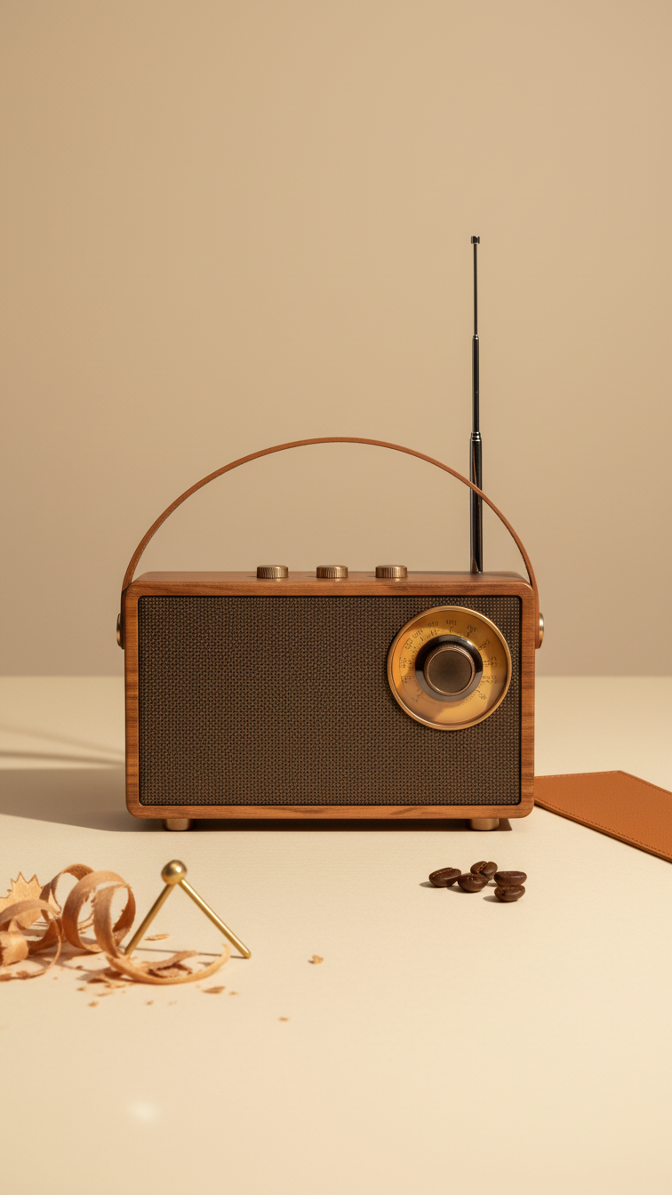 Retro Radio Style Bluetooth Speaker – Vintage Wireless Audio Speaker