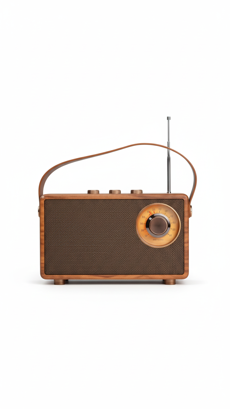 Retro Radio Style Bluetooth Speaker – Vintage Wireless Audio Speaker