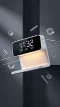 Smart LED Desk Clock with Wireless Charging & Ambient Light